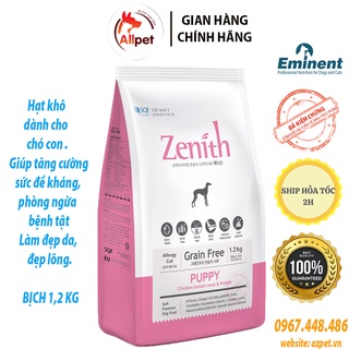 Thức ăn mềm cho chó con, zenith puppy - túi 3kg. thức ăn cho chó con.