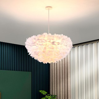 Đèn chùm ASTER lông vũ hiện đại, độc đáo, sang trọng với 3 chế độ ánh sáng - kèm bóng LED chuyên dụng [ẢNH THẬT 100%]