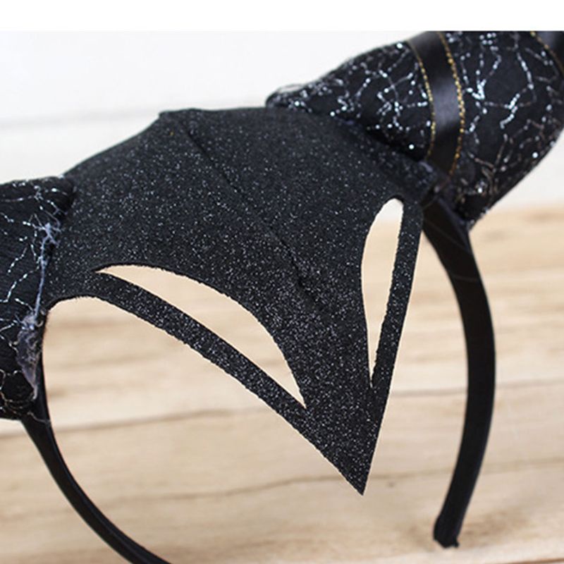 Băng Đô Sừng Ác Quỷ Đính Kim Tuyến Hóa Trang Halloween