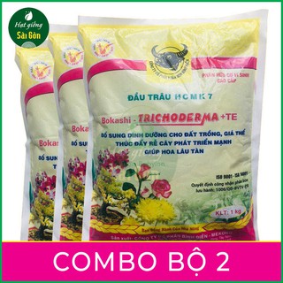 PHÂN ĐẦU TRÂU HCMK7 HỮU CƠ TRICHODERMA + TE - 1 KG 2 GÓI