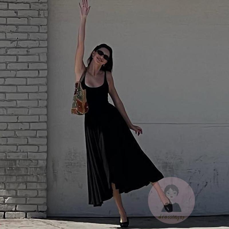 Đầm Chữ A Không Tay Cổ Chữ U Màu Sắc Thời Trang Mùa Hè Cho Nữ