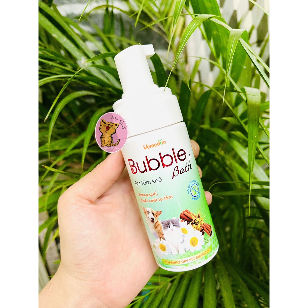 BỌT TẮM KHÔ BUBBLE CHO CÚN, MÈO