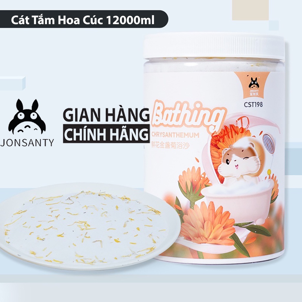 Cát tắm Silica thảo mộc cho hamster hút sạch dầu kháng khuẩn khử mùi giúp lông đẹp mềm mại hãng JONSANTY 1.5kg