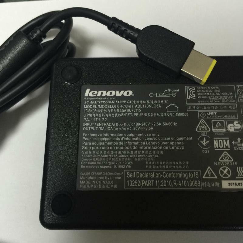 Sạc Laptop Lenovo P50 Y50-70 P71 Y700 R720 ( 20V 8.5A 170W ) ADL170NLC3A ADL170NLC2A