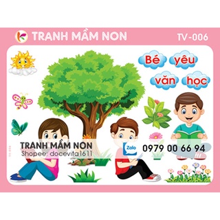 Decal lớp học - góc thư viện tv-006