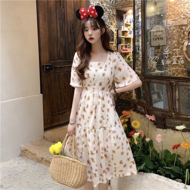 Đầm hoa đuôi cá ullzzang | BigBuy360 - bigbuy360.vn