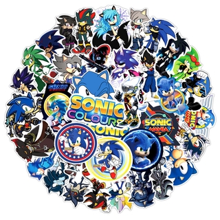 Bộ 50 Nhãn Dán Hình Nhím Sonic Dùng Trang Trí