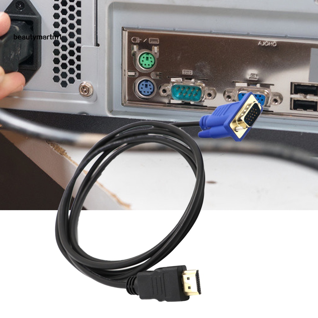 (Shop Amart) Cáp Chuyển Đổi 1.8m 1080P HDMI Sang VGA Cho PC DVD HDTV