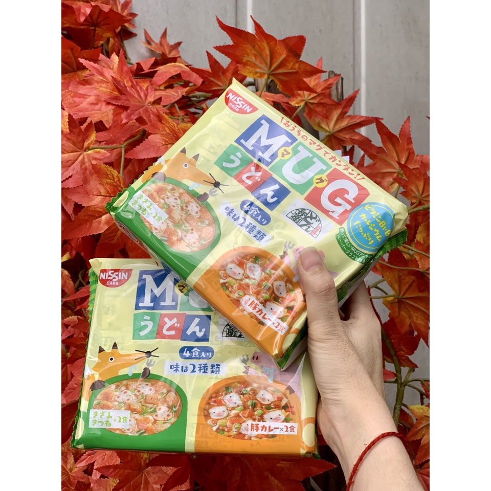 Mỳ MUG Nissin Nhật Bản Cho Bé 12m ( Mẫu mới) Gói 96g (4 gói x 24g)