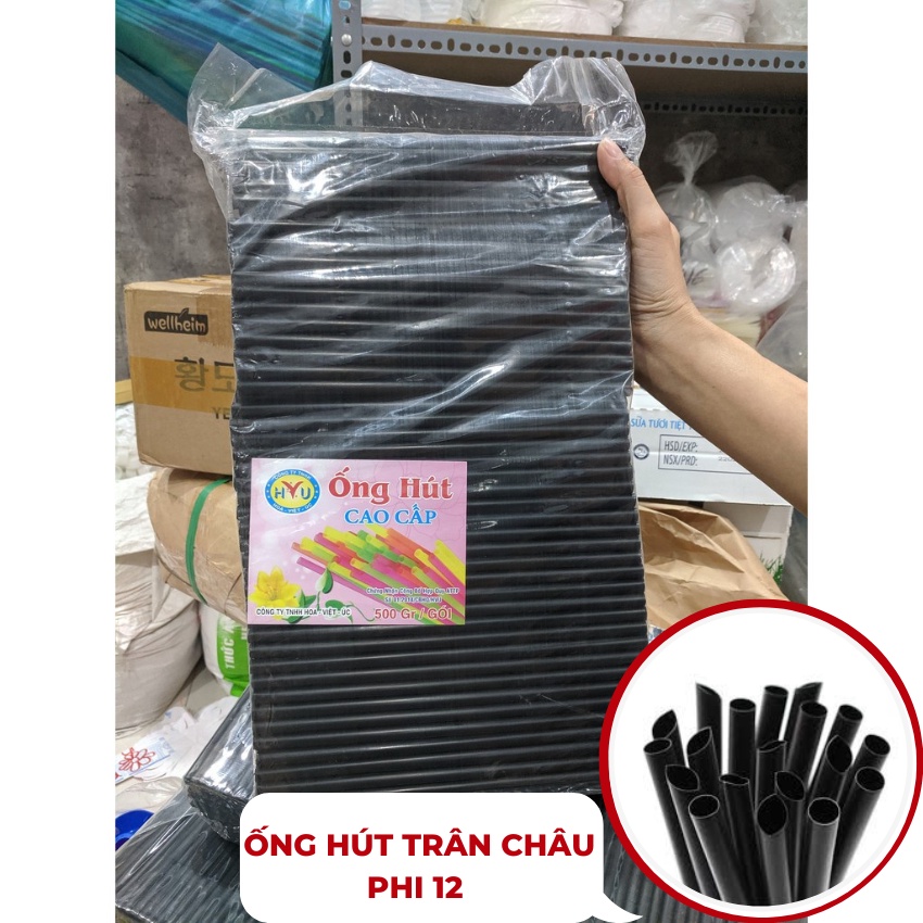 Bịch 500gr Ống Hút Nhựa Thẳng Nhiều Màu Phi 6 - phi 8 - Phi 12 Dùng Cho Cafe, Sinh Tố, Hút Trân Châu Loại Tốt