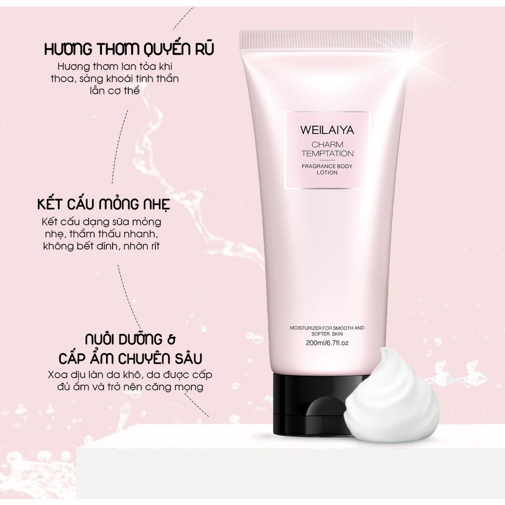 Sữa Dưỡng Thể Weilaiya hương nước Hoa Cấp Ẩm 3 Tầng Hương Body Lotion Weilaiya 200ml - Hàng Chính Hãng | BigBuy360 - bigbuy360.vn