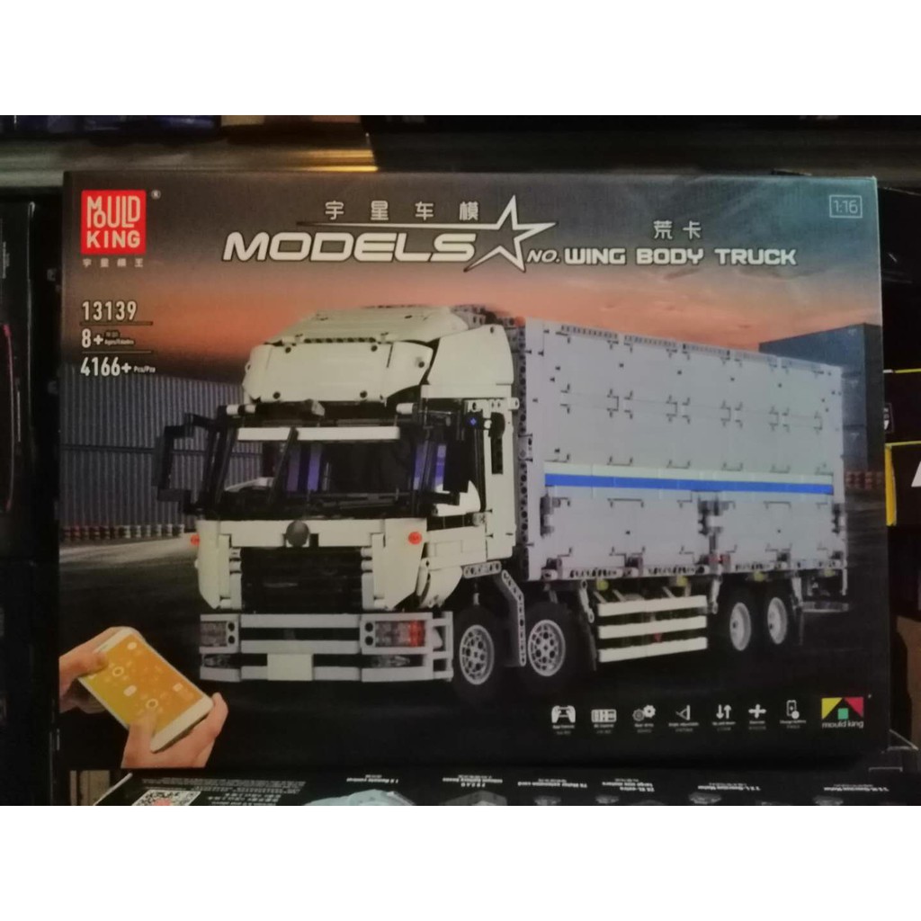 CÓ SẴN) Lắp ráp mô hình Technic Mould king 13139 Wing Body Truck điều khiển từ xa Động Cơ Pin