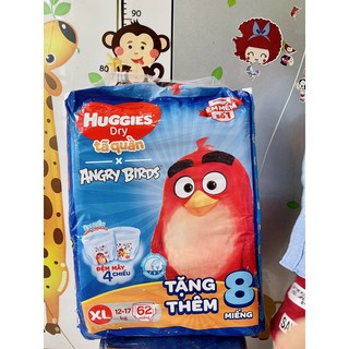 Bỉm Huggies Quần M74/L68/XL62/XXL56(đệm mây mẫu mới) Có Phiên Bản Chim Angrybird