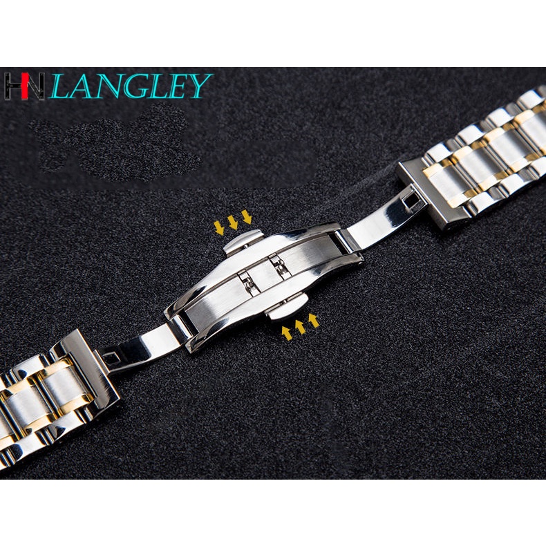 Dây Đồng Hồ Đeo Tay Thời Trang Bằng Thép Không Gỉ 13 / 15 / 17 / 18 / 19 / 20 / 21 / 22Mm