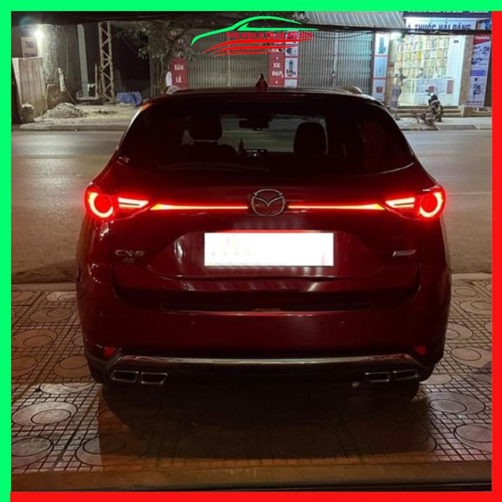 Ốp tay cốp sau có đèn led CX5, CX-5 2018-2021 ánh sáng đỏ trang trí xe