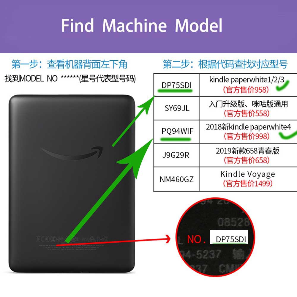Bao da bảo vệ có chức năng thức ngủ tự động cho Amazon Kindle Paperwhite 1 2 3 4  6 inch kpw4