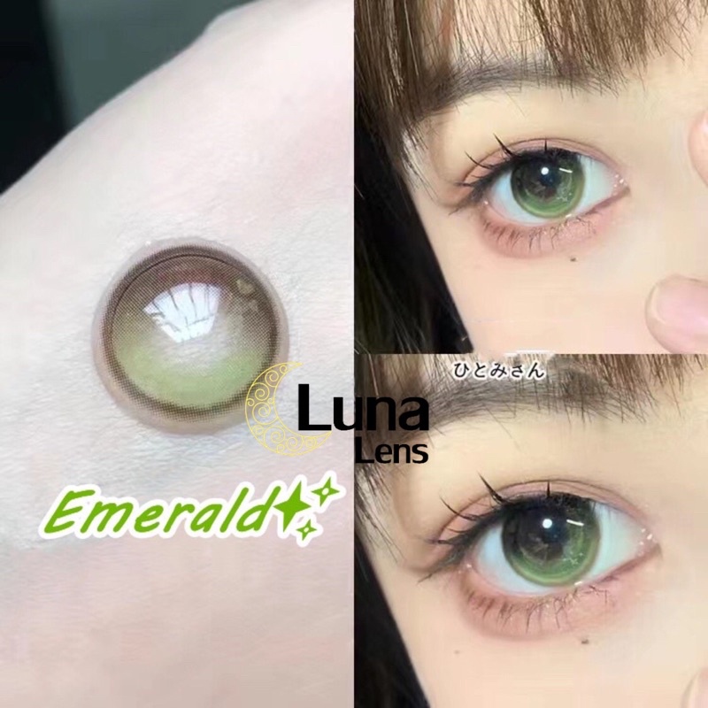 KÍNH ÁP TRÒNG MÀU XANH ĐEN EMERALD GREEN SIÊU ÊM SIÊU MỀM NỘI ĐỊA TRUNG QUỐC - LENS CÓ ĐỘ CẬN