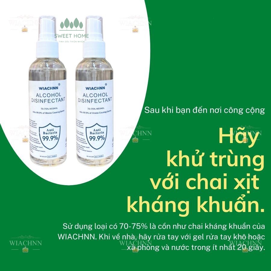 Chai xịt kháng khuẩn SWEET HOME ngăn ngừa vi khuẩn,phòng chống dịch bệnh nước diệt khuẩn rửa tay vệ sinh đồ dùng