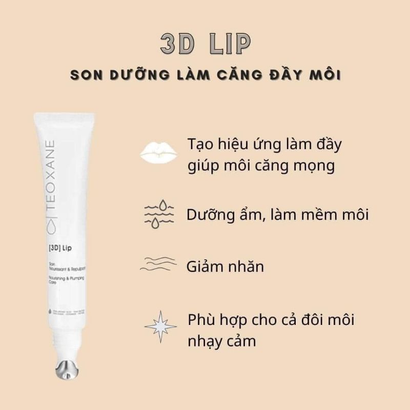 Son Dưỡng Làm Căng Đầy Môi TEOXANE 3D LIP 10ML