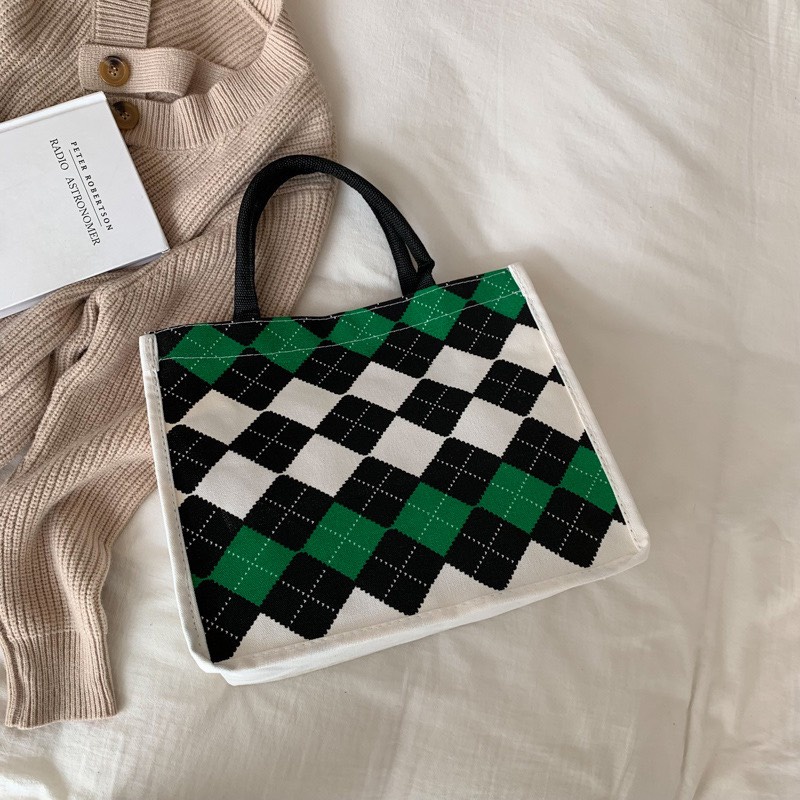 Túi xách vải canvas trẻ trung dành cho nữ thời trang phong cách Hàn Quốc (6874)