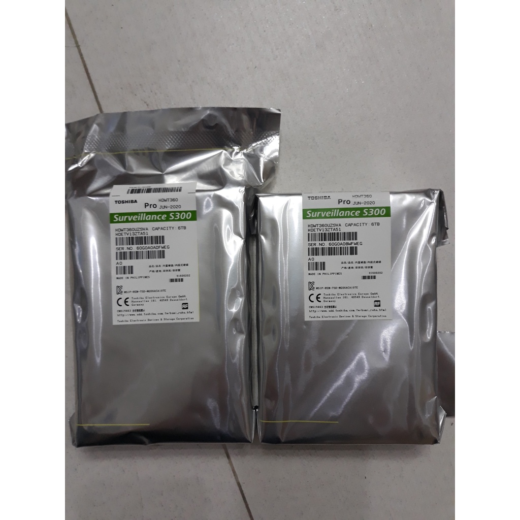 Ổ cứng HDD chuyên dụng cho Camera TOSHIBA AV 1TB, 2TB, 4TB, 6TB Chính hãng BH 36 Tháng