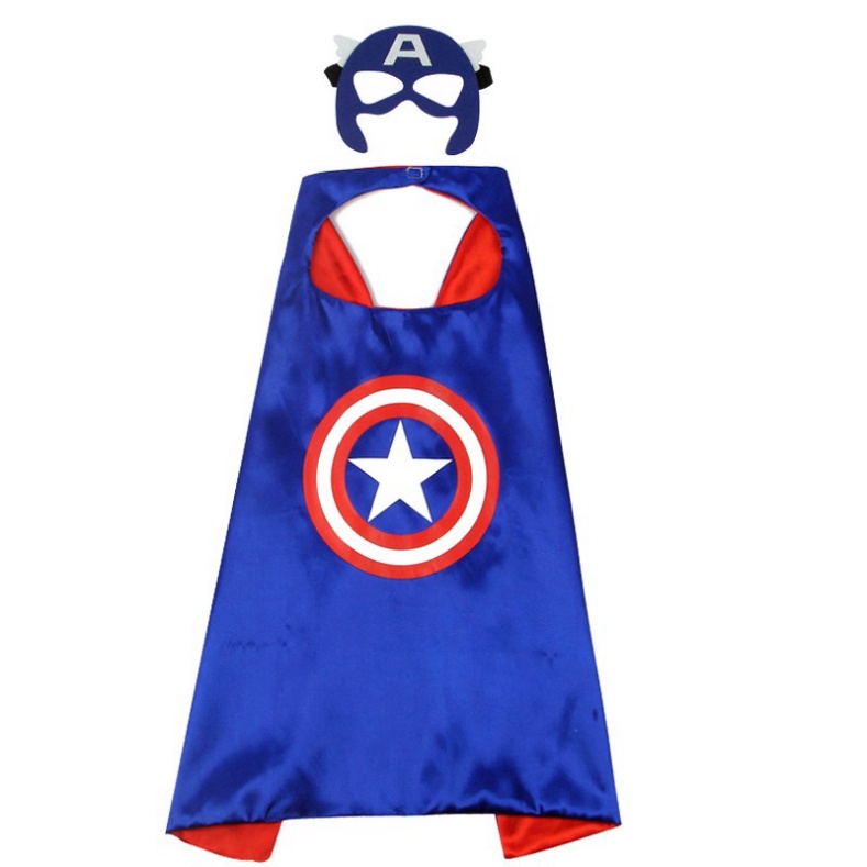 Bộ áo choàng và khiên kiếm hóa trang Captain America Đội Trưởng Mỹ Cho Bé Nhân Ngày Sinh Nhật,Trung Thu,Halloween