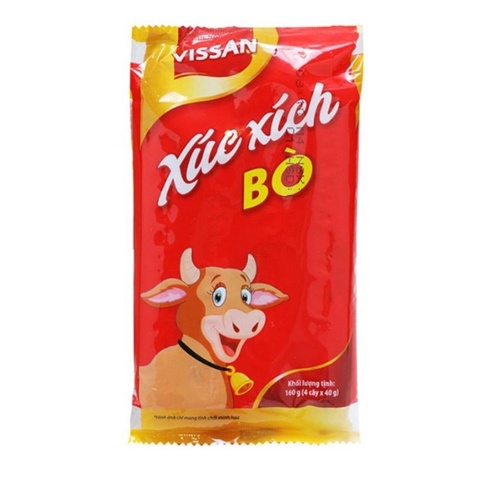 Xúc Xích Tiệt Trùng Vissan Bò Gói 160G (40Gx4)
