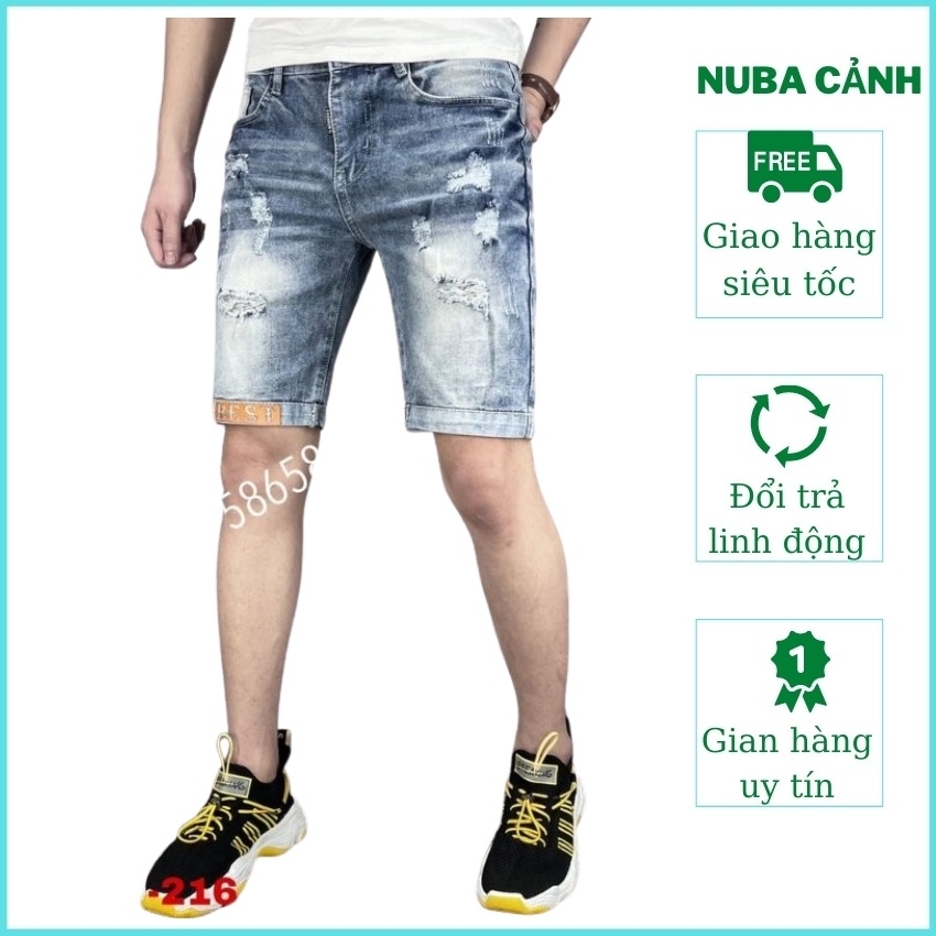 Quần short jean nam chất vải bò cao cấp TCS 246