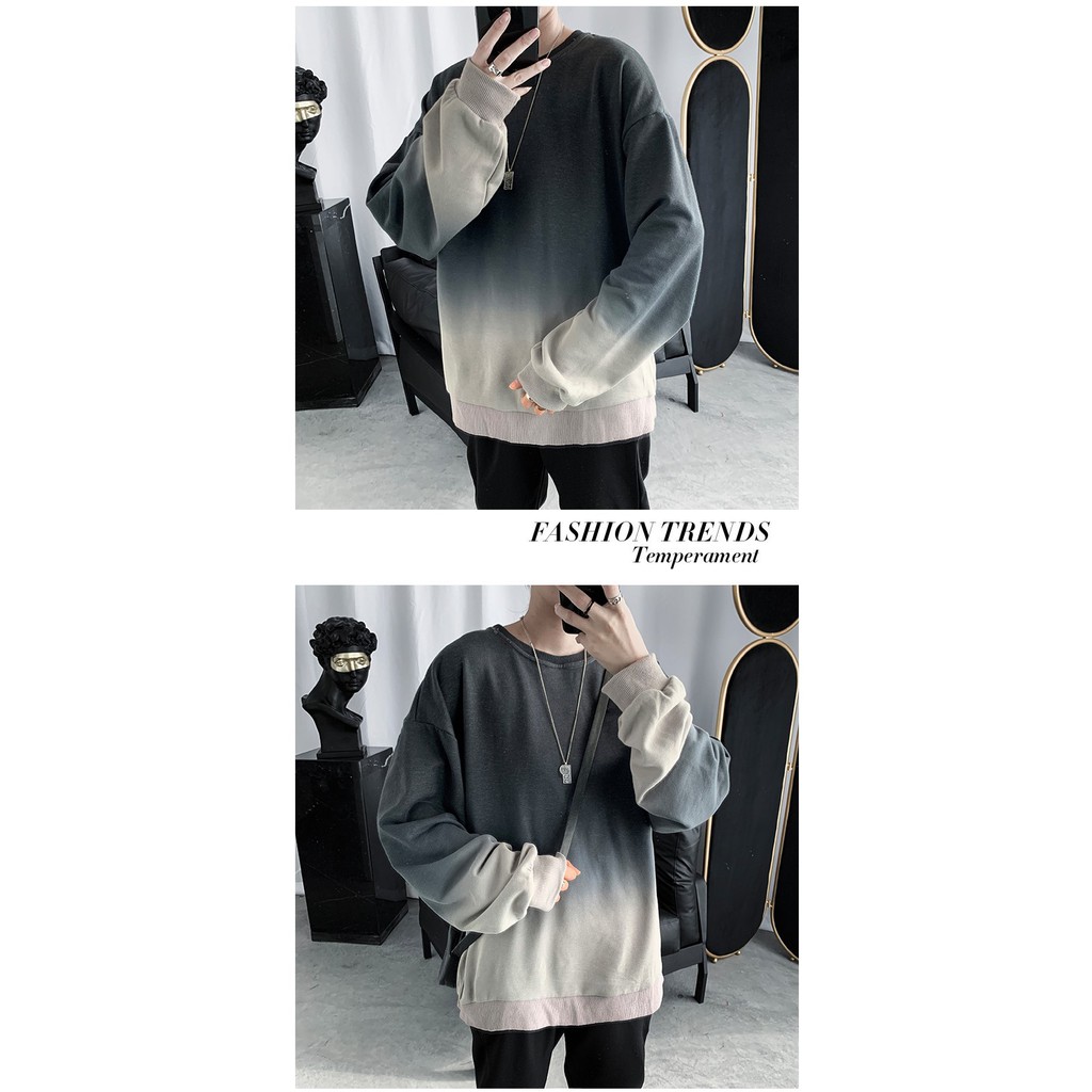 Áo thun tay dài Sweater form rộng UNISEX, áo sweater loang màu | BigBuy360 - bigbuy360.vn