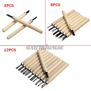Set 3 / 8 / 12 Dụng Cụ Điêu Khắc Gỗ Thủ Công