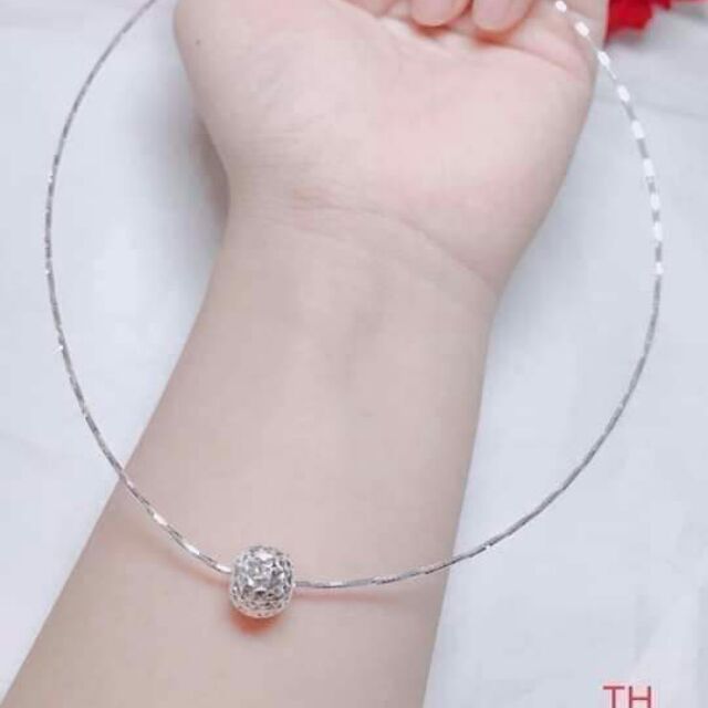 Kiềng cổ bi bạc