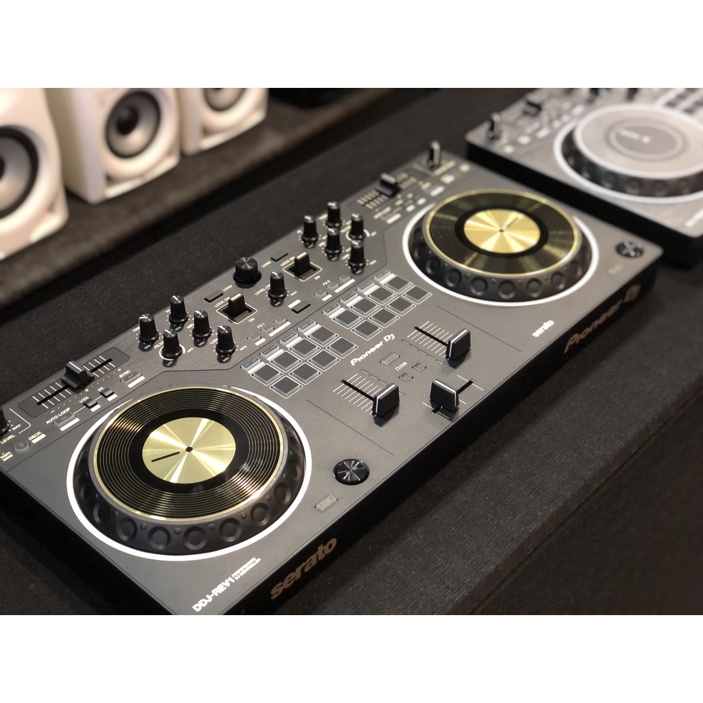Máy DJ Controller 2 kênh sử dụng Serato  DJ  DDJ REV1 phiên bản viền vàng Pioneer  - Hàng chính hãng