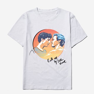 Áo Thun Nam Tay Ngắn Cổ Tròn In Chữ Call Me By Your Name Cá Tính