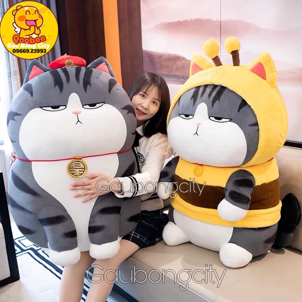 Gấu Bông Mèo Hoàng Thượng Khổng Lồ - Mèo Bông To - Size lớn nhất
