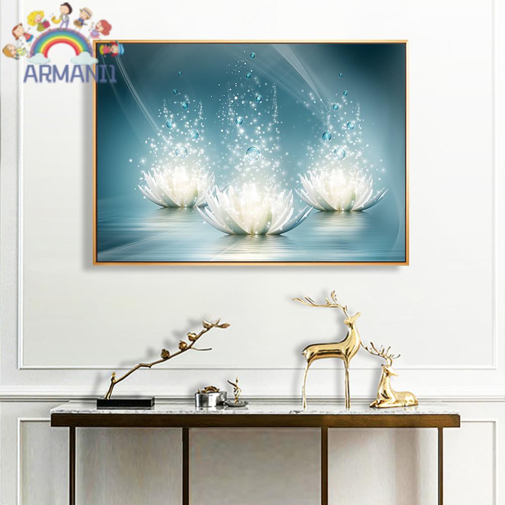 Armani Bộ Tranh Đính Đá Đính Đá Tự Làm Hình Hoa Sen