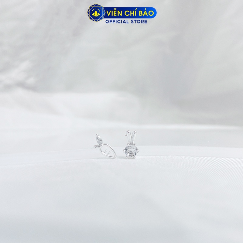 Bông tai bạc nữ R&amp;C khuyên tai nữ bạc 925 thời trang phụ kiện trang sức nữ Viễn Chí Bảo B000209E