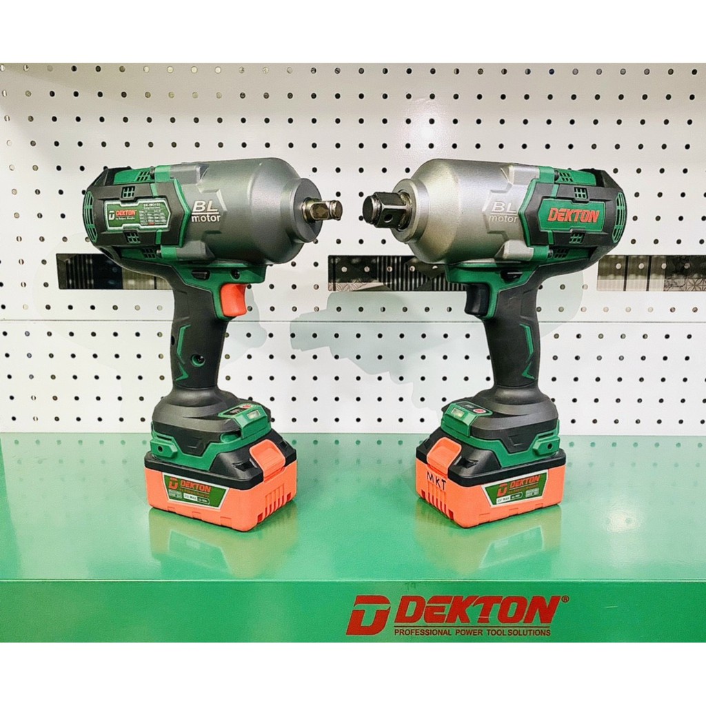 Máy siết Bulong Dekton 1450NM ĐẦU 3/4 Model M21-IW1450N và Model M21-IW1200N 1200NM ĐẦU 1/2 BỘ 1 PIN 1 SẠC