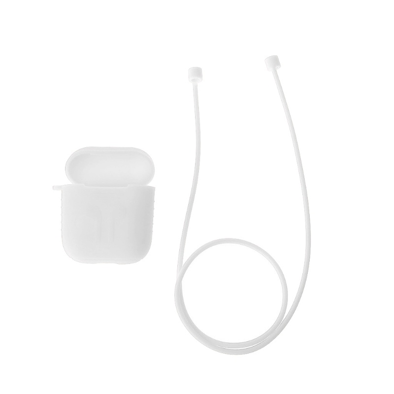 Vỏ Silicon Bảo Vệ Có Dây Đeo Cho Hộp Sạc Tai Nghe Không Dây Airpods