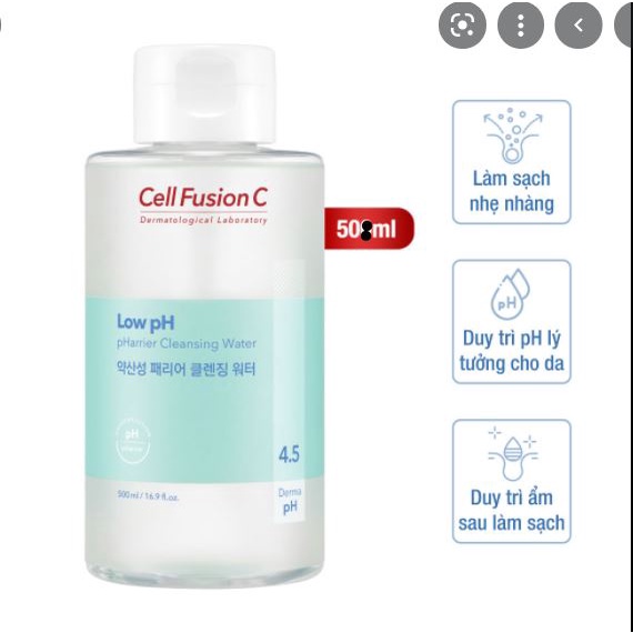 {MINISIZE} Nước Tẩy Trang Và Toner Cell Fusion C Low pH 50ML