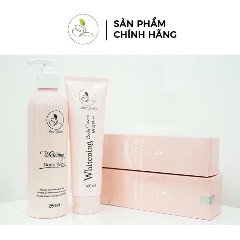 Combo Sữa tắm men bia Minigarden 250ml & Kem Body Men Bia MiniGarden 180ml