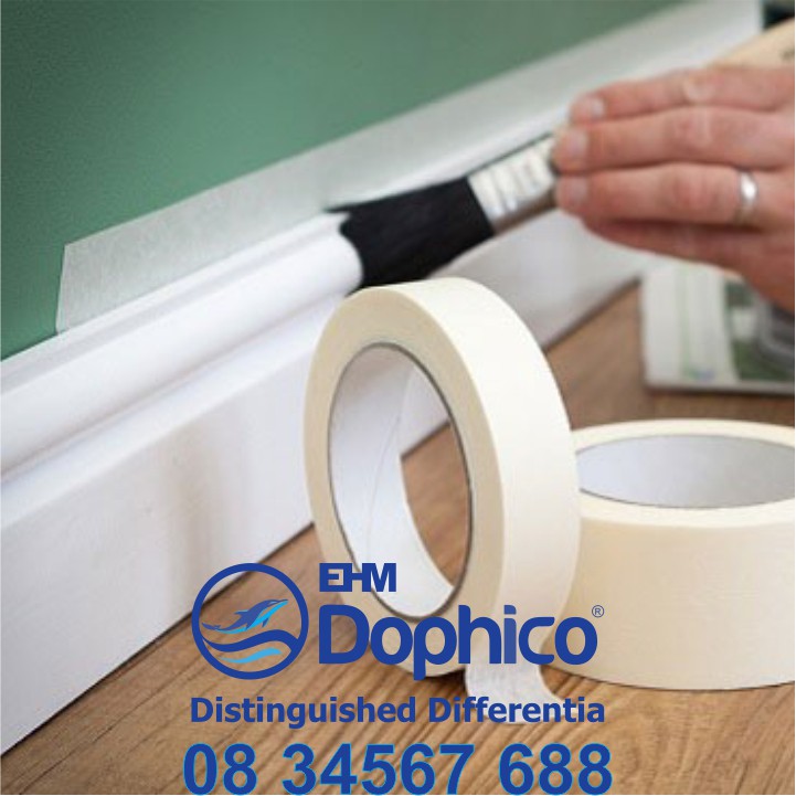 Băng dính giấy Dolphin  dùng dán viết ghi chú, kẻ chỉ sơn tường, cố định tranh vẽ, chặn màu nước