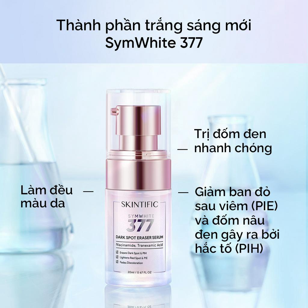 Combo giảm đốm đen, sáng da SKINTIFIC gồm Serum giảm đốm đen 20ml + Gel dưỡng sáng da MSH Niacinamide 30g