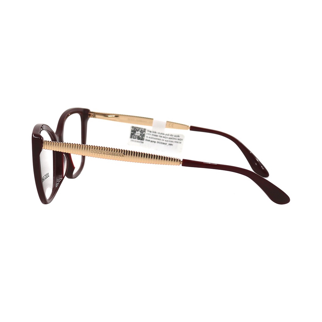Gọng kính chính hãng Dolce &amp; Gabbana DG3280F 3091 (54-15-140) màu sắc thời trang