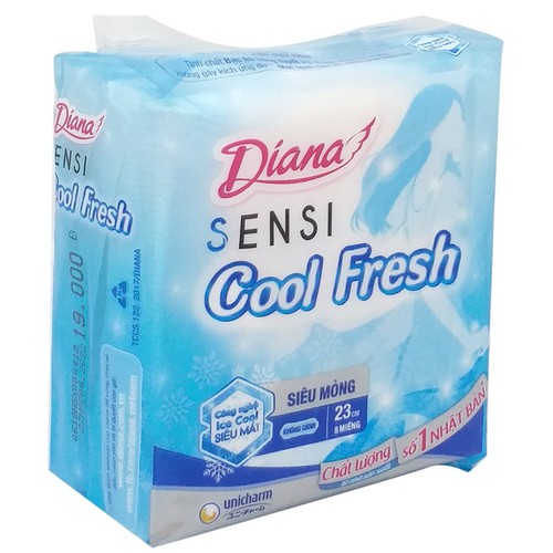 Băng vệ sinh Diana Sensi Cool Fresh siêu mỏng 8 miếng
