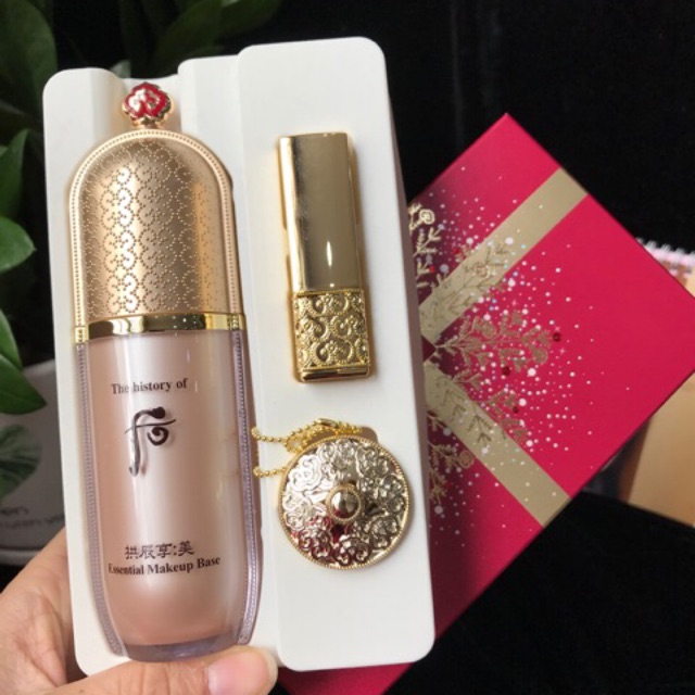 Sét kem lót Whoo tặng 2 son