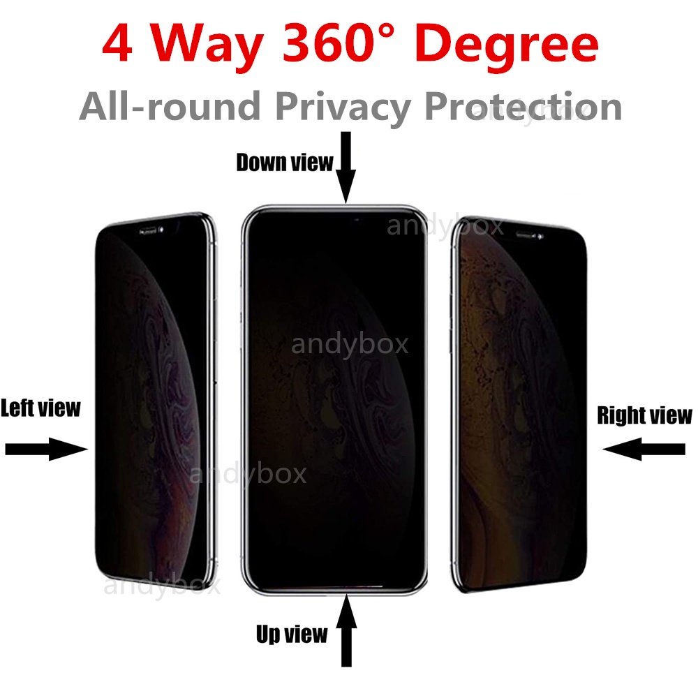 [4 Way 360°] Moto G9 Play G7 G8 G9 Plus Privacy Full Coverage Screen Protector Motorola G7 Power G8 Play g9plus g9play Anti-peeping Screen Protector