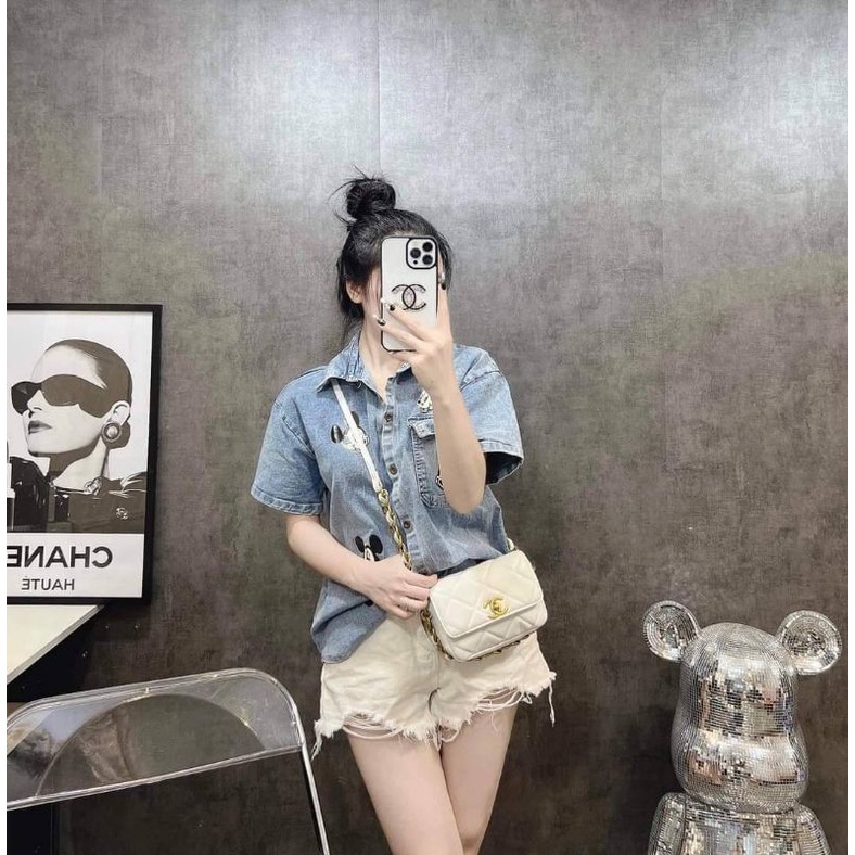 Túi X Túi Viền Xích Da Về Size Vừa Đthoai Da Mềm Mịn