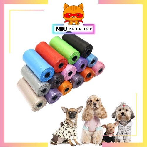 Túi đựng phân mèo, Túi đựng phân mèo tự phân hủy cuộn 15 túi 30x20cm