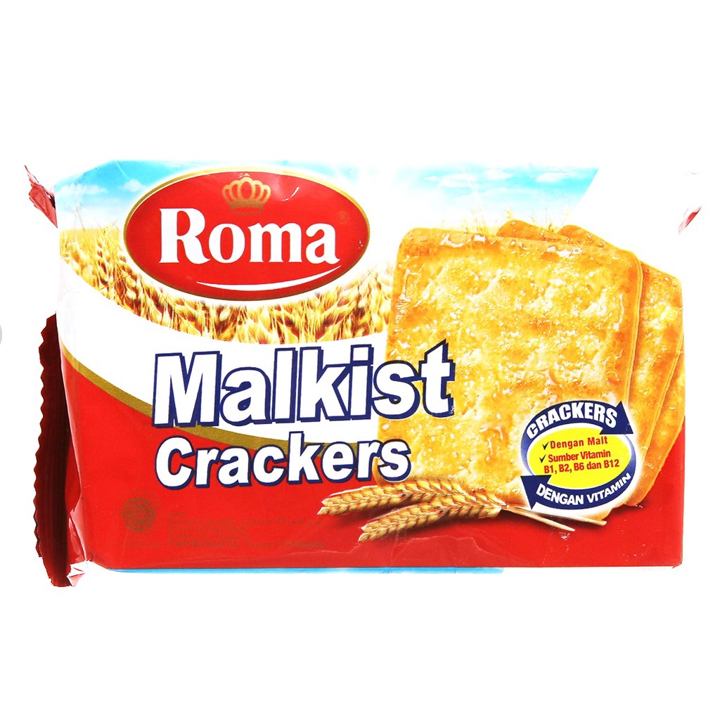 Bánh Quy Roma Malkist Crackers Gói 135G/216G Bánh Quy Giòn Ăn Béo Vị Sữa - Nhập Khẩu Chính Hãng Indonesia