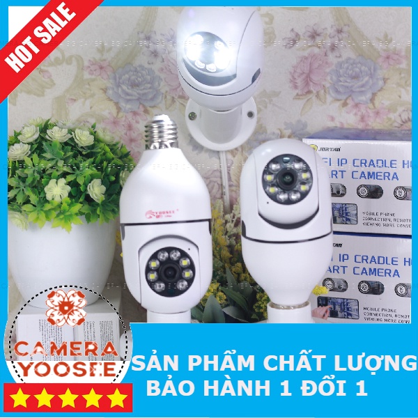 Camera Yoosee IP Wifi Yoosee 8 Led Xoay 360 Độ 2.0Mp - 1080P - Xài Đui Bóng Đèn dòng 220V